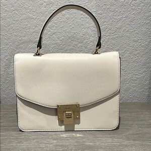 Aldo White Structured Handbag